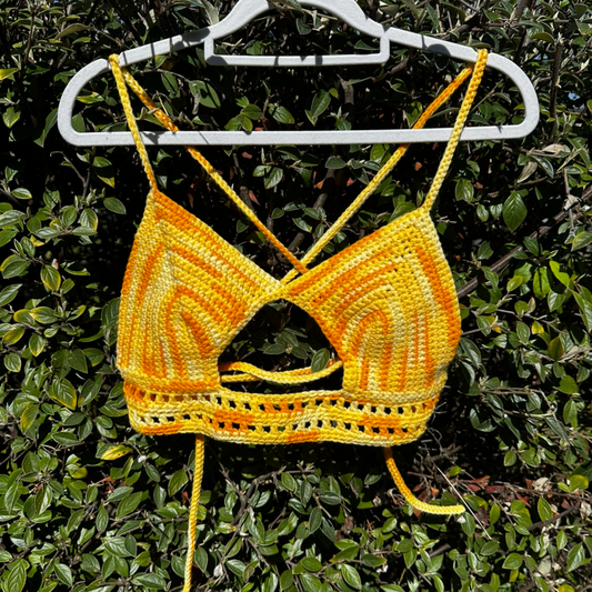 Sunset on the beach crop