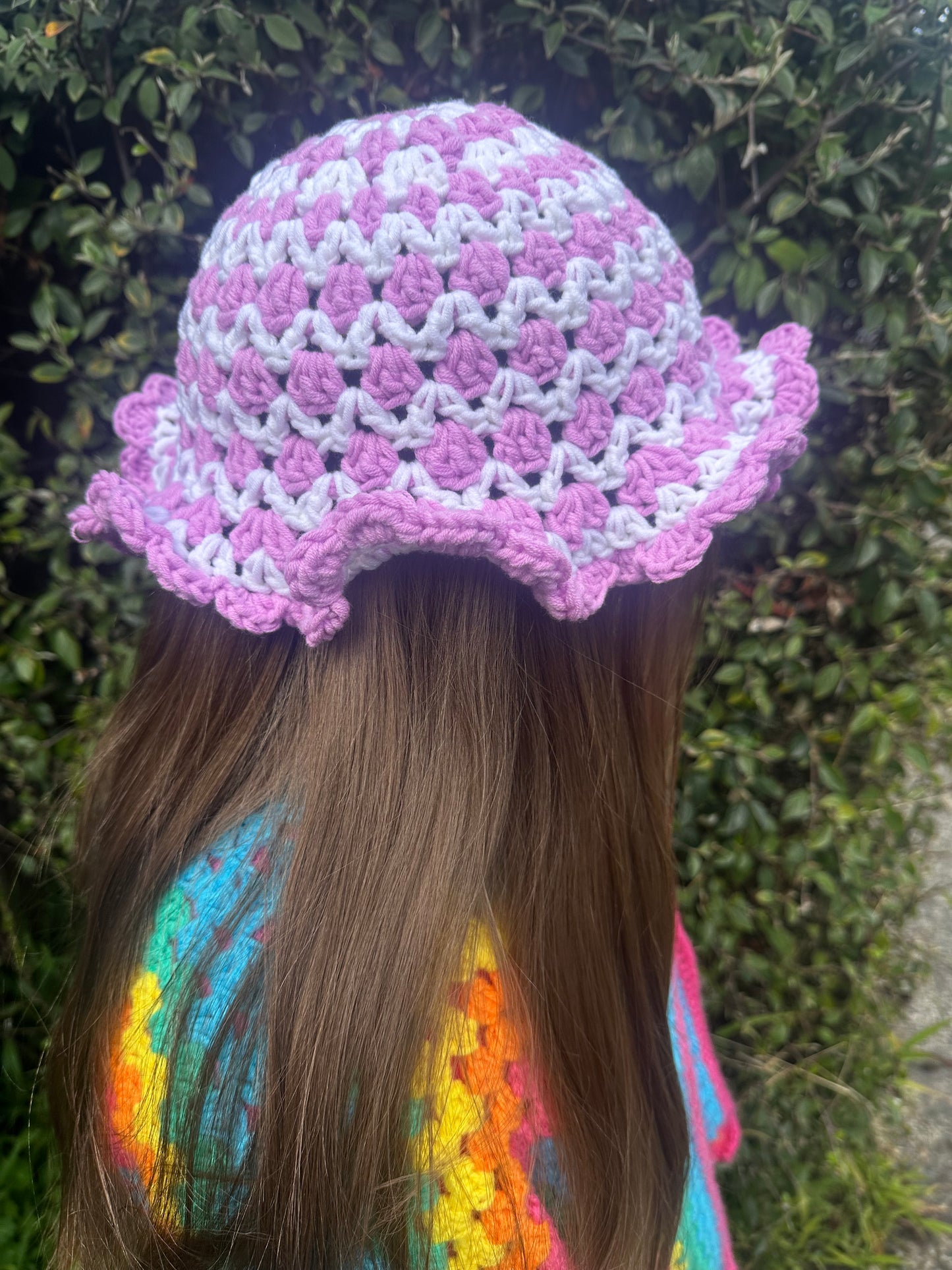 Kids tween ruffle bucket hat